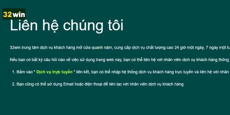 Đánh giá tính ưu việt của kênh liên hệ 32win